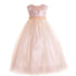 Petite Adele Little Girls Ivory Raw Silk Tulle Flower Girl Dress 2T-6 - SophiasStyle.com